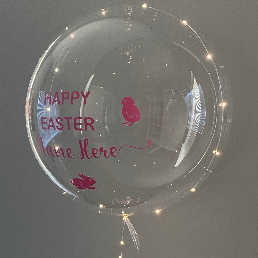 "Happy Easter" Balloominator - Custom Happy Easter LED Balloon - Balloominators