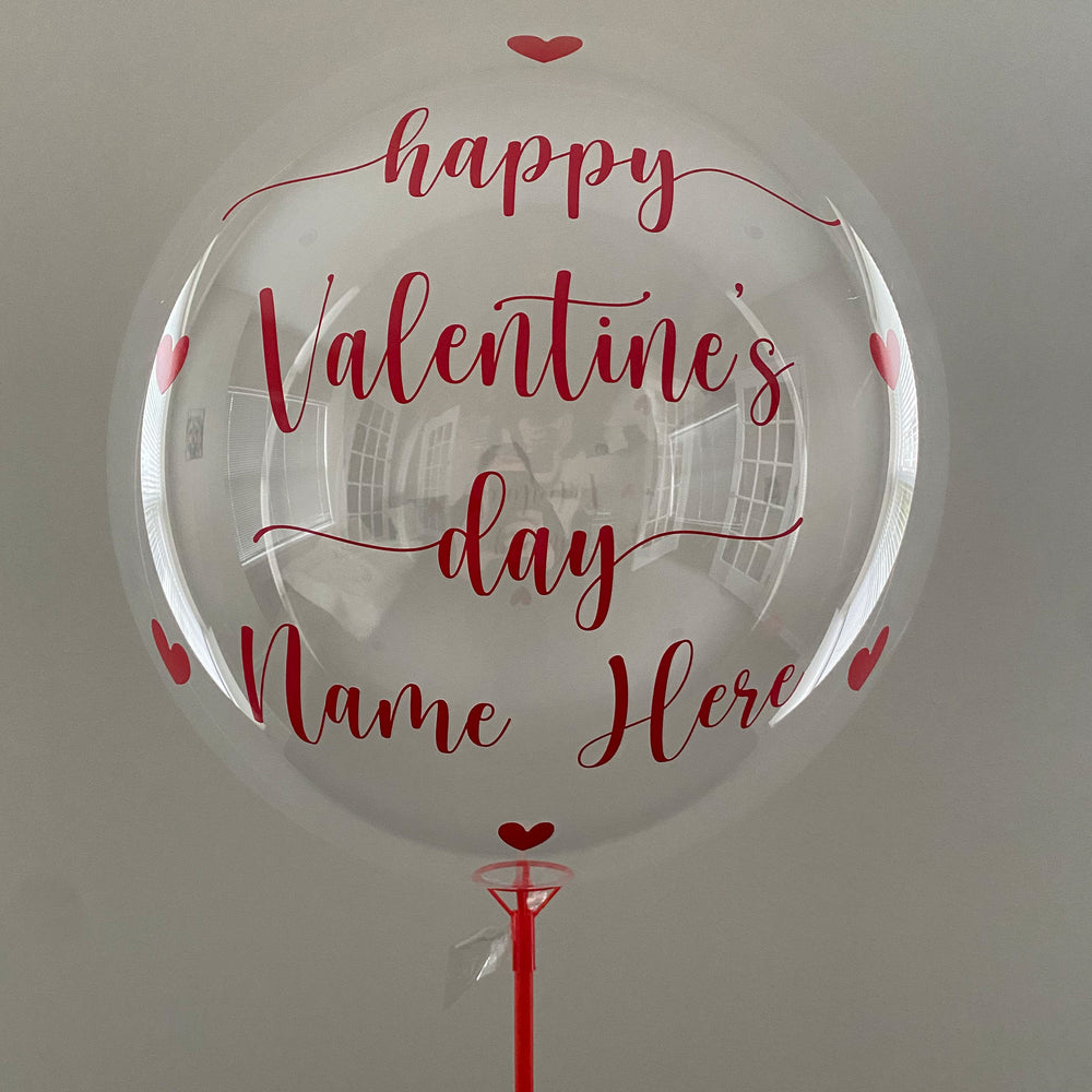 "happy Valentine's day" Balloon - Valentine's Day Balloon With Stand - Balloominators